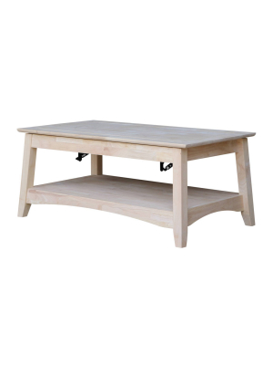 Bombay Tall Coffee Table With Lift Top - International Concepts