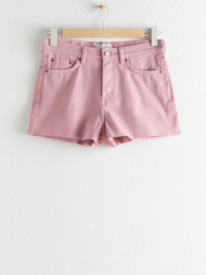 Raw Hem Denim Shorts