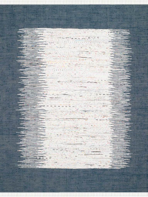 Montauk Border Ivory/navy Area Rug