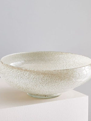 Jade Colored Glass Centerpiece Bowl