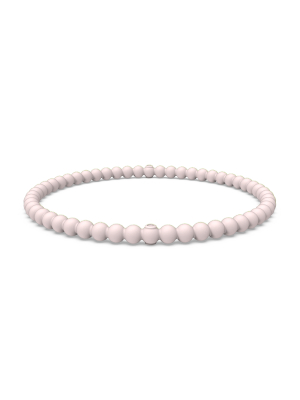 Beaded Stackable Silicone Bracelet - Pink Sand