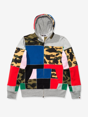 Bape Patchwork Full Zip Hoodie - Multi