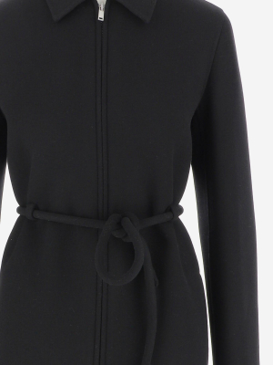 Jil Sander Single-breasted Belted Coat