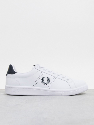 Fred Perry B721 Leather Tainers In White