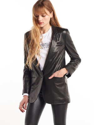 Black Leather Blazer