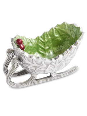 Julia Knight Holly Sprig 5.5" Petite Sleigh Bowl In Mojito