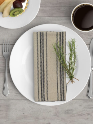 Grain Sack Cotton Napkins - Set Of 4