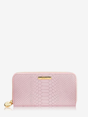 Gigi New York Pink Large Zip Wallet