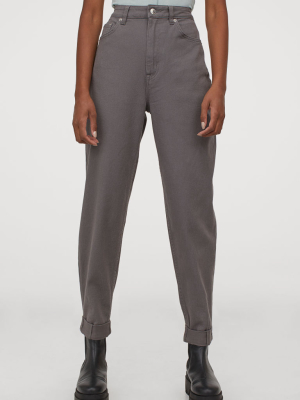 Mom Loose-fit Twill Pants