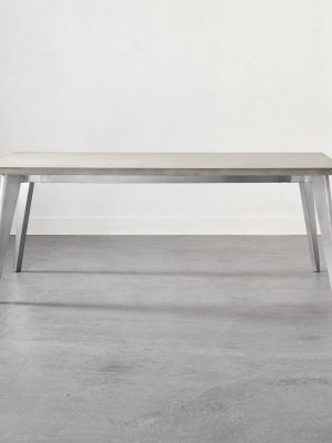 Harper Nickel Dining Table With Concrete Top