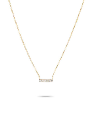 Adina Reyter Super Tiny Pave Bar Necklace