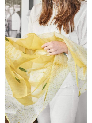 Primrose Turmeric Silk Scarf