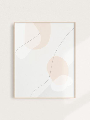 Warm Abstract Art Print By Binge Studio