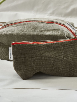 Brera Lino Walnut Small Toiletry Bag