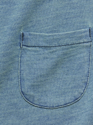 Slub Pocket Tee - Washed Indigo