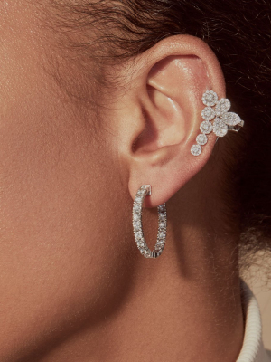 14kt Rose Gold Diamond Small Bella Hoop Earrings