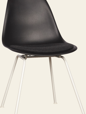 Eames Upholstered Molded Shell Side Chair – Black With Panda