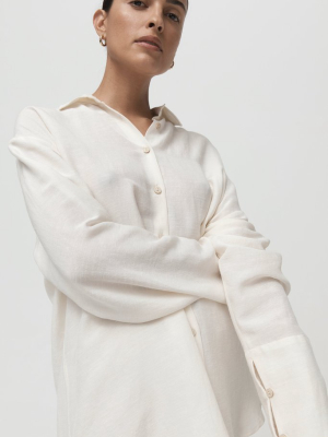 Nicci Oversized Shirt - Ivory