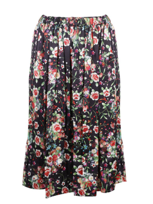 Comme Des Garçons Comme Des Garçons Floral Printed Midi Skirt