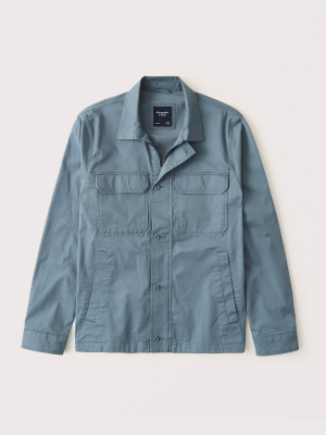 Stretch Utility Shirt Jacket