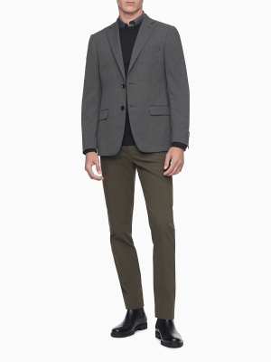 Grey Wool 2-button Blazer