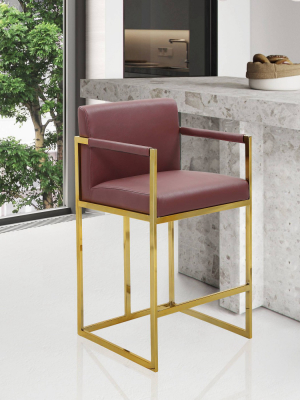 Bertrand Counter Height Barstool Wine - Chic Home Design