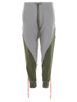 Greg Lauren Panelled Drawstring Waist Pants