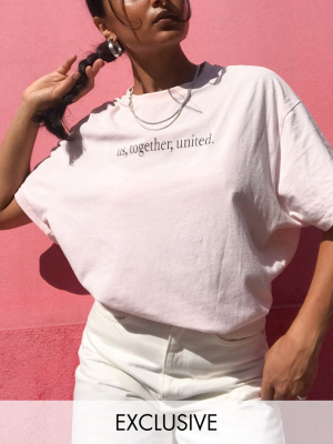 Reclaimed Vintage Inspired T-shirt With Slogan In Pink