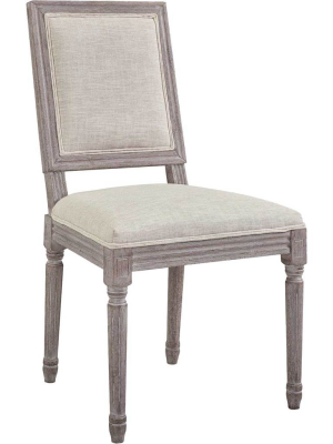 Canning Fabric Dining Side Chair Beige