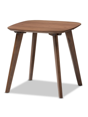 Dahlia Mid - Century Modern End Table - "walnut" Brown - Baxton Studio