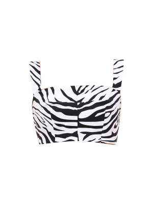 Dolce & Gabbana Zebra Print Cropped Top