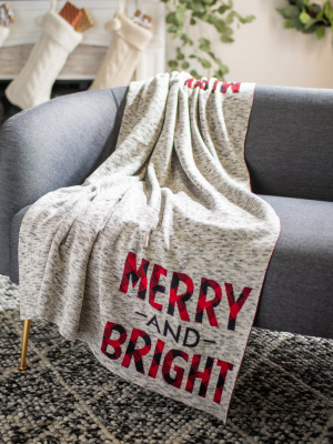 Merry And Bright Throw - Greyred - 50" X 60" - Safavieh.