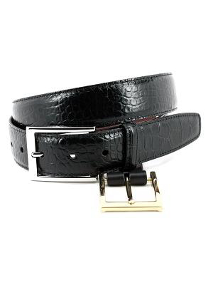 Alligator Grain Embossed Calfskin Belt