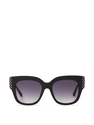 Pink Polka Dot Square Sunglasses