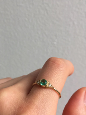 Emerald Spear Ring