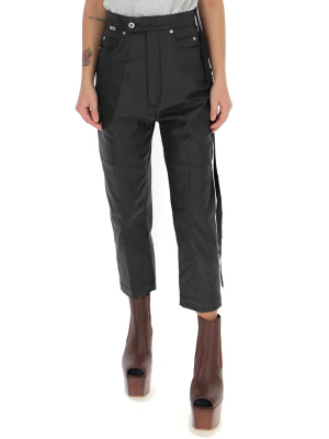 Rick Owen Drkshdw Cropped Coated Jeans