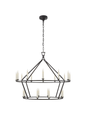 Darlana Large Two-tiered Ring Chandelier In Various Colors