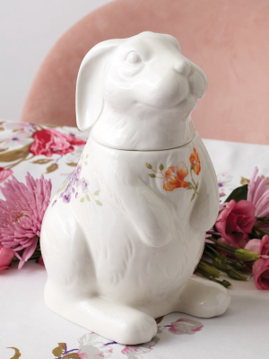 Butterfly Meadow Bunny Cookie Jar