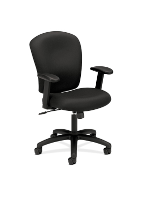 Mid Back Office Chair With Arms Black - Hon