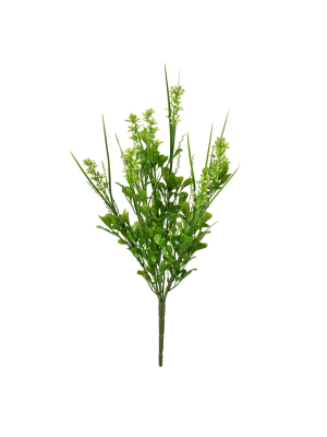 Vickerman 16" Uv Coated Green Butterfly Bush.