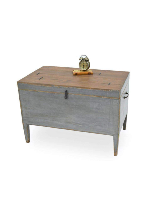 Trunk Side Table W/ Secret Storage