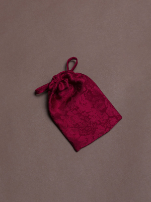 Lucky Lì Xì Silk Envelope Pouch -  Red Floral