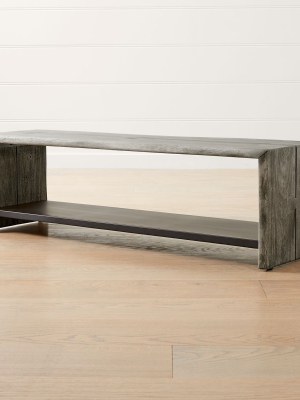 Yukon Grey Entryway Bench With Shelf