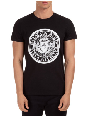 Balmain Coin Flocked Logo T-shirt