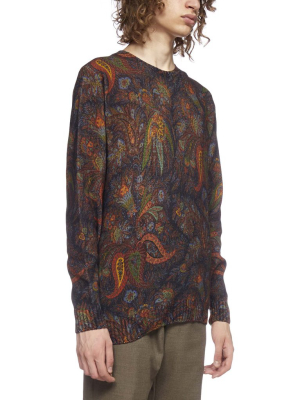 Etro Paisley Jacquard Crewneck Sweater