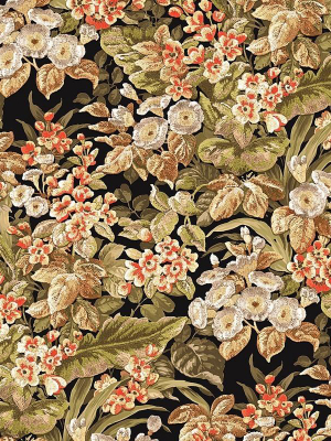 Bessie Textured Floral Wallpaper In Black Multi By Bd Wall