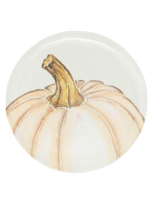 Vietri Pumpkins Salad Plate - White Medium Pumpkin