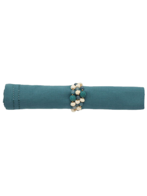 Blue Pheasant Nicole Tropical Blue Mix Napkin Rings