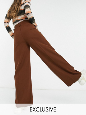 Annorlunda Wide Leg Pants In Chocolate Coord