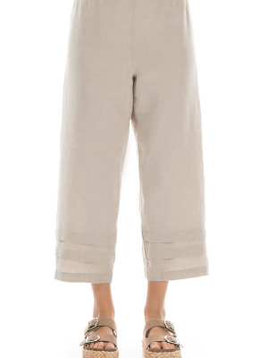 Tuck Ends Natural Linen Trousers